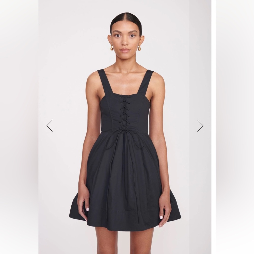 STAUD MINI SUTTON DRESS BLACK
